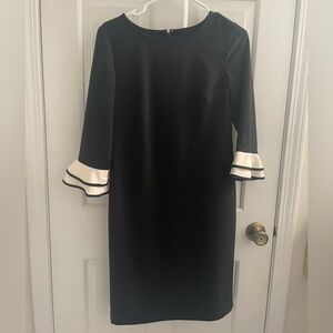 Talbots Black Bell Sleeve Dress, Size 2